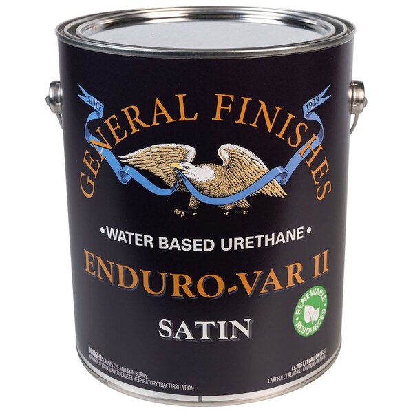 General Finishes 1 Gal General Finishes B089-GA Clear Enduro-Var II Water-Based Urethane Topcoat, Satin B089-QT - main