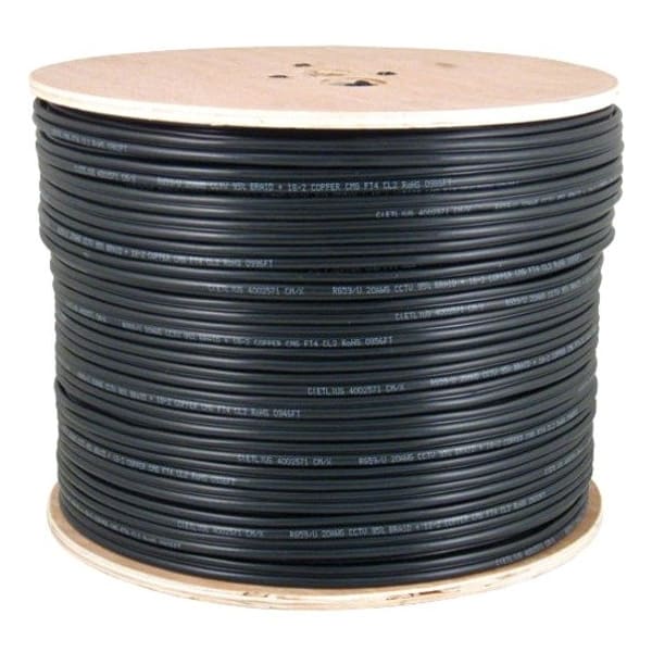 Chiptech, Inc Dba Vertical Cable Vertical Cable 059-497/MESG CAT5e Outdoor Rated Cable with Messenger, Black, 1000ft. 059-497/MESG - main