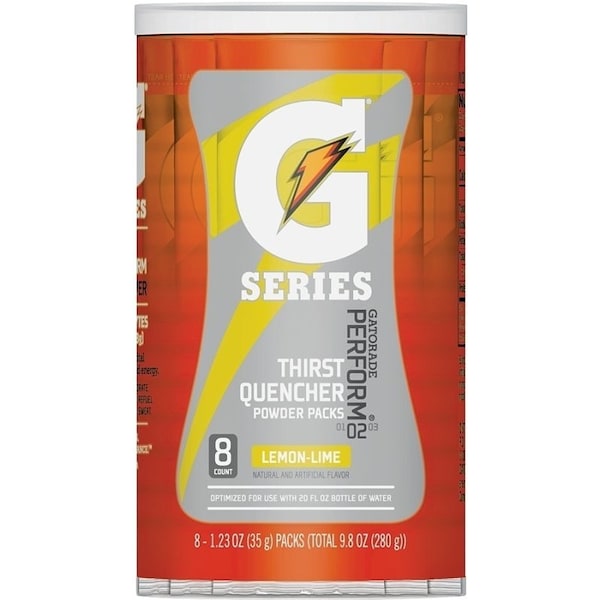 Gatorade 13163 Thirst Quencher Instant Powder Sports Drink Mix, Powder, LemonLime Flavor, 134 oz Pack 4700 - main