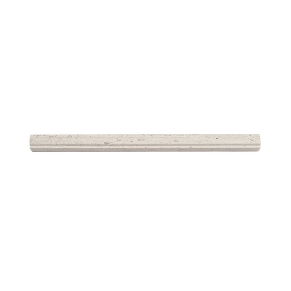 Apollo Tile 1x12 Wooden Grey Marble Polished Pencil Liner Tile Trim 0.5 sqft/case, 10PK APLMGR881PA - main