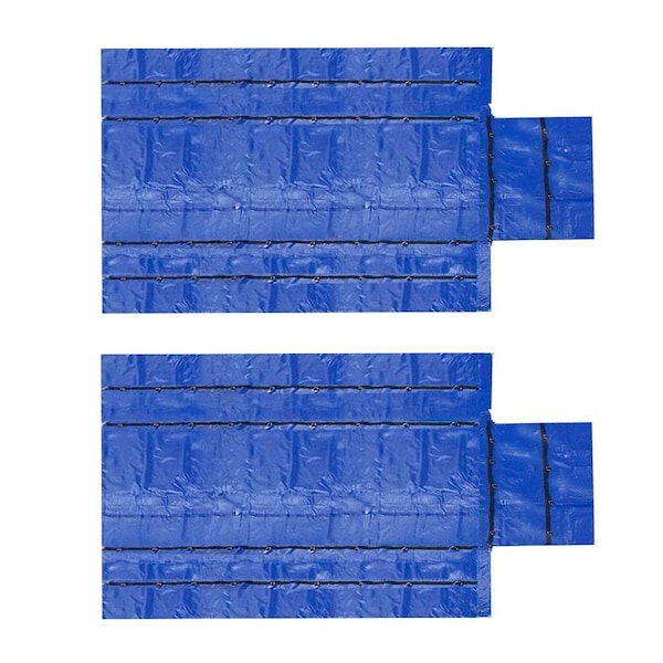 Mytee Products 16 ftx27 ft Blue Flatbed Truck 15 Oz Superlight Steel Tarp w/4 ft Drop for Trailer, 2PK SLLT4FT-BLUEx2 - main