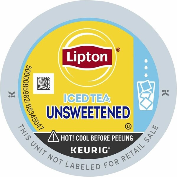 Lipton Unsweetned Iced Black Tea K-Cup, Black Tea, Caffeinated, 4PK 5000367654 - main
