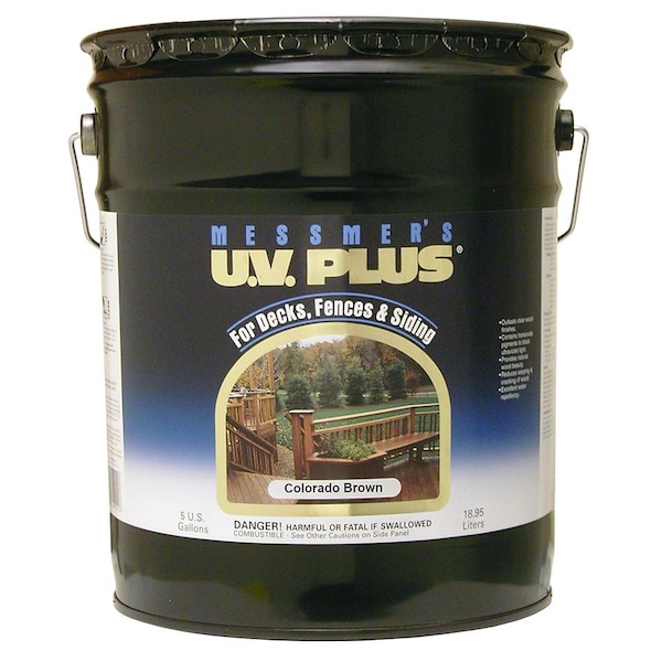 U.V. Plus 5 Gal Messmer's-5 Colorado Brown Oil Based Penetrating Wood Finish, 250 VOC CMS-611 - main