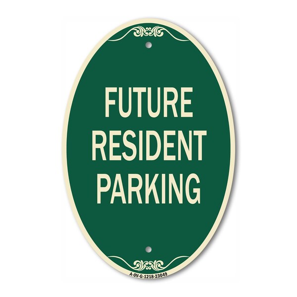 Signmission Reserved Parking Sign Future Resident Parking, 12 In X 18 In Architectural, Heavy Gauge Aluminum A-OV-G-1218-23049 - main
