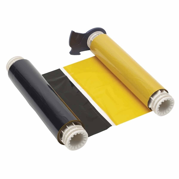 Brady BBP85 2-Color R10000 Printer Ribbon, 8.8 in W x 200 ft L, Black and Yellow 13526 - main