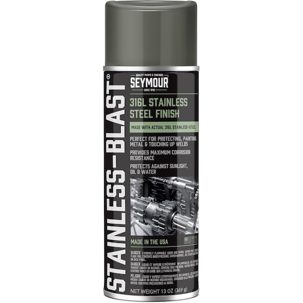 Seymour Midwest Stainless-Blast, Specialty Automotive Stainless Steel Spray Paint net 12 oz., 6PK 1654 - main