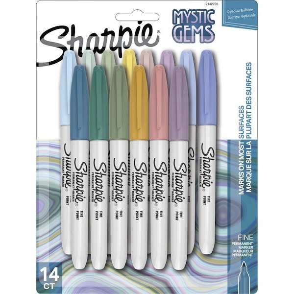 Sharpie Mystic Gems Permanent Markers, Fine Marker Point, Multi Ink, 4PK 2142705 - main