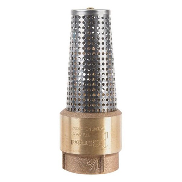 Campbell FV6TLF 200 PSI 1.05 in. FIP x 1.05 in. FIP Brass Foot Valve 4509386 - main