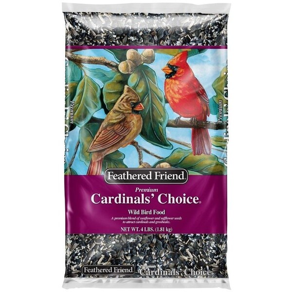 Feathered Friend Cardinal's Choice Series Wild Bird Food, Premium, 4 lb Bag 14173 - main