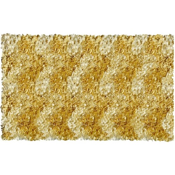Manmade Shaggy Raggy Yellow Chevron Rug MA948508 - main