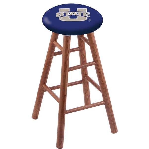 Holland Bar Stool Co Oak Bar Stool, Medium Finish, Utah State Seat RC30OSMed - main