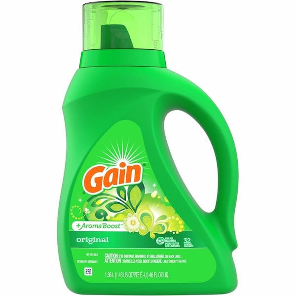 Gain High Efficiency Laundry Detergent, 46 oz Jug, Liquid, Original, Green, 6 PK 55861 - main