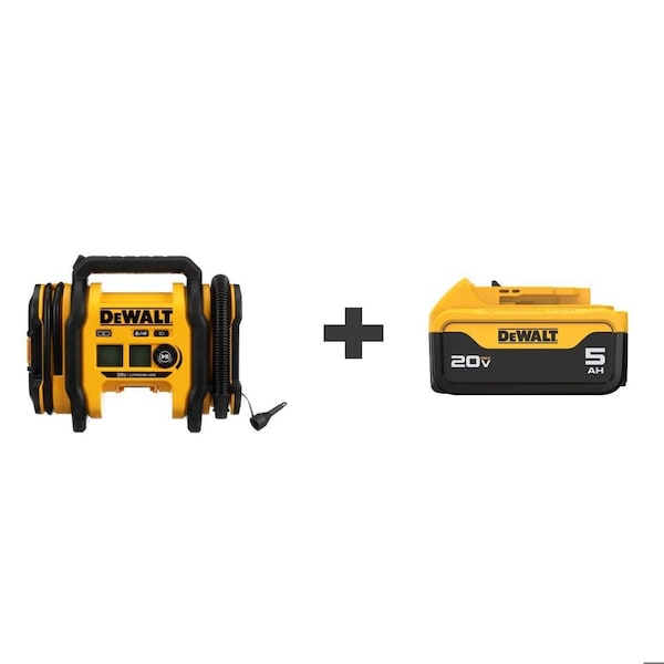 Dewalt MAX Inflator 20V w/ Battery DCC020IB + DCB205