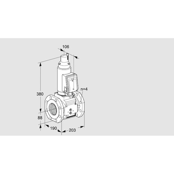 Honeywell Kromschroder VLV ASSY, SOLND, 3ANSI FLG, GAS VAS7T80A05L KS88203290 - main