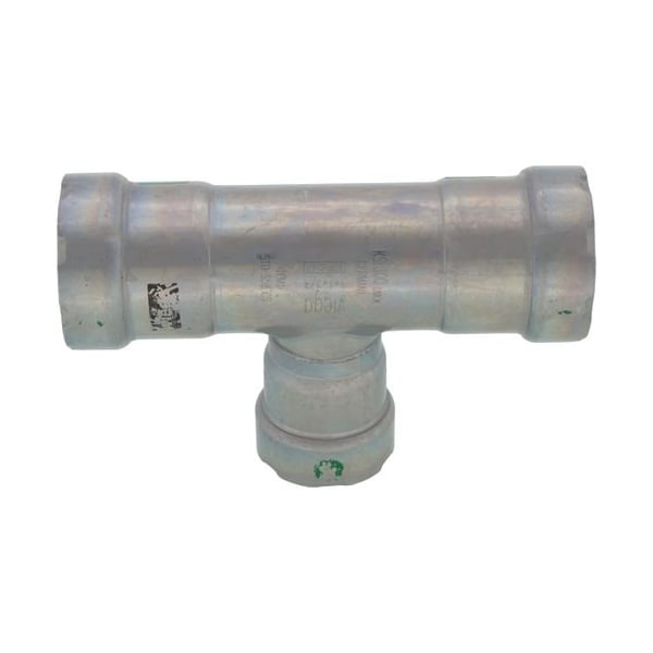 Viega MegaPress tee P1 1 P2 1 P3 0.75 carbon steel zinc-nickel coating 25340 - main