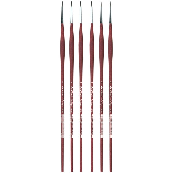 Da Vinci COLLEGE Student Brush, Synthetic, Acrylic & Oil, Round, Series 8730, Size 0, 6PK VA-8730_0 - main