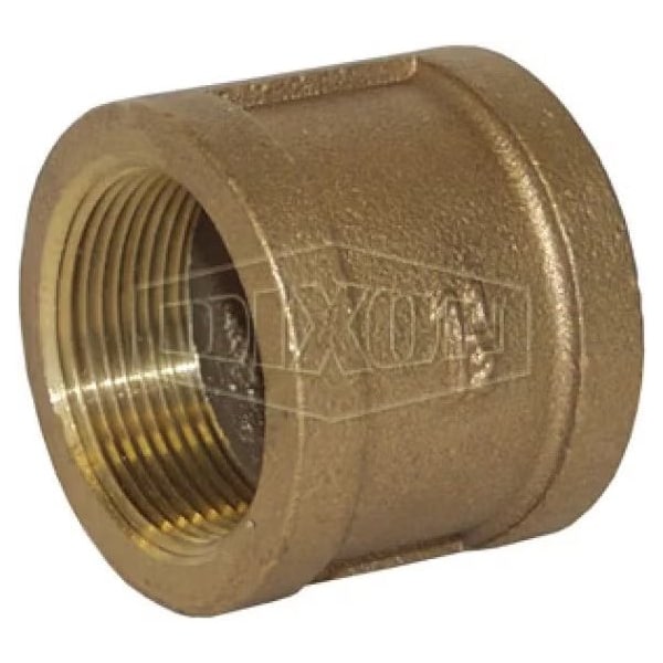 Dixon Pipe Coupling, 2 in Nominal, FNPT End Style, 125 lb, Brass RHC200B - main