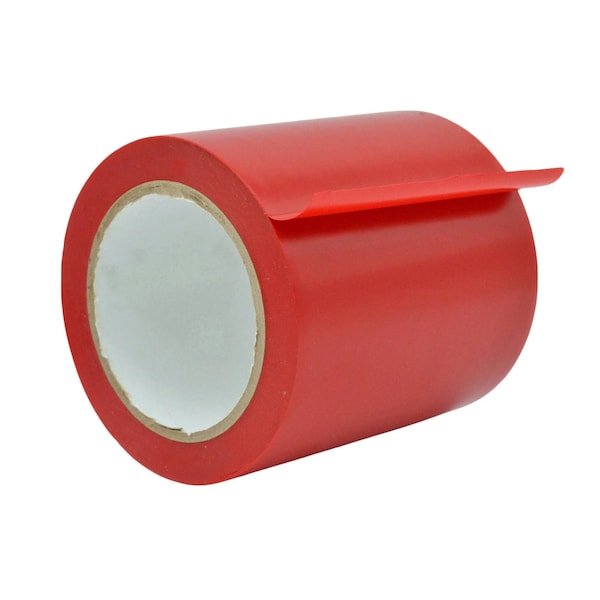 Wod Tape PVC, Red, 5 inch (120mm) W., 6 mil Thickness, 8 PK WOD VTC606-05000-8-60-RED - main