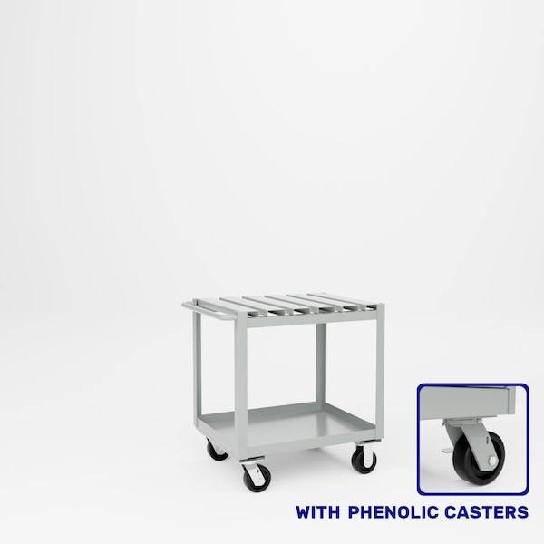 Pucel Slat Top Cart, 24 in W x 30 in D x 34 in H, Red S-30-DT-2-P - main