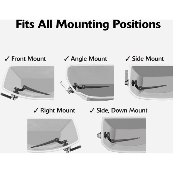 Korky StrongARM Universal Brushed Nickel Tank Lever with Classic Style Handle 6070BP - main