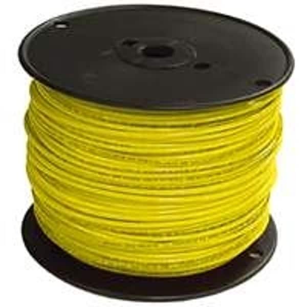 Southwire THHN Building Wire, Copper, 14 AWG, Yellow, Solid, 500 ft 14YEL-SOLX500 - main