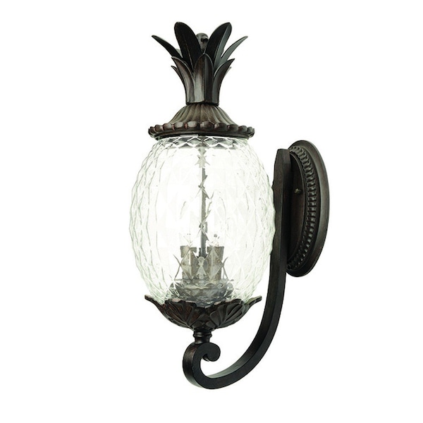Homeroots Antique Bronze Pineapple Wall Light 398401 - main