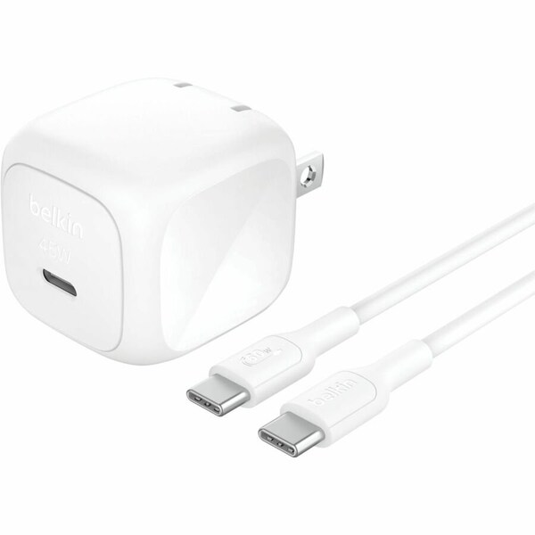 Belkin 45W USB PD WALL CHARGER & 1M C-C CBL, WHT WCA013DQ1MWH-B6 - main