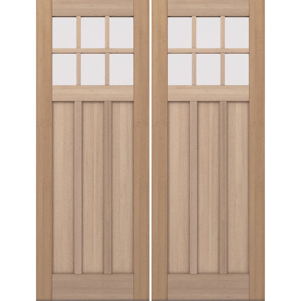 Doornmore CRF-P3G6, 74.5" x 98" ( 2x36" Door) Left Hand, Mahogany SDL 6 Lite Exterior Door CRF-P3G6-SW-3696_2_LI - main