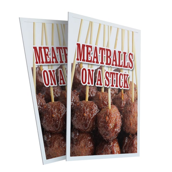 Signmission Meatballs On A Stick, Plastic Signs Only 24 Inch x 36 Inch, Corrugated Plastic, 2PK CSB-2436-2PACK-Meatballs On A Stick - main