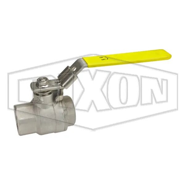 Dixon 2 pc Ball Valve, 1-1/4 in Nominal, FNPT End Style, 316 SSss Steel Body, Full Port, PTFE Seal So DSBV125 - main