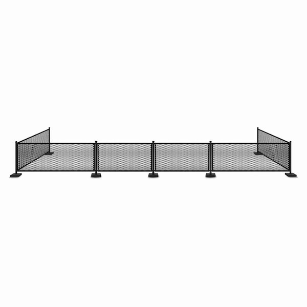 Factory 2U Commercial Patio Black Aluminum Bar Restaurant Fence Kit, 41ft L, 34in H, Flexible Layout, Powdercoat w/ UV Topcoat 805675 - main