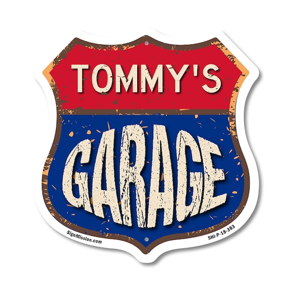 Signmission Tommy's Garage, 18 Inch X 18 Inch, Plastic Sign SHI-P-18-383-TOMMY - main
