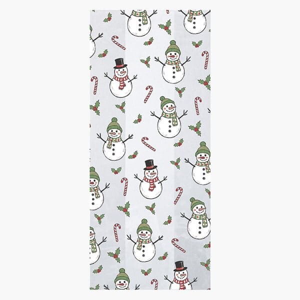 Nashville Wraps Holly Snowman Cello Bags, 5x3x11.75 in, 100PK C4BHSM - main