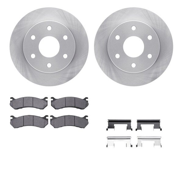 Dynamic Friction Co DFC Brake Rotor- Heavy Duty Brake Pad includes Hardware 6412-48064 - main