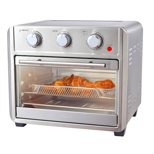 Brentwood Industries 1700w 24 Quart Stainless Steel Convection Air Fryer Toaster Oven AF-2410S - main
