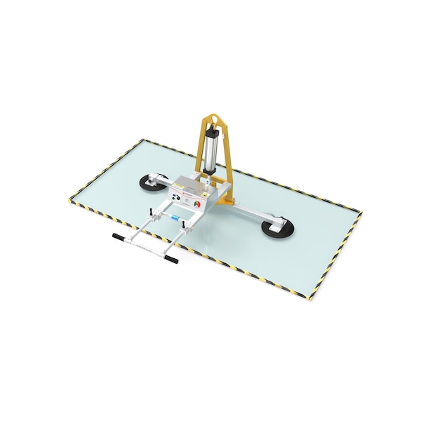 Aardwolf Auto Rotate Vacuum Glass Lifter, 2 Pads, 441 lb WLL AVGLP2-200 - main