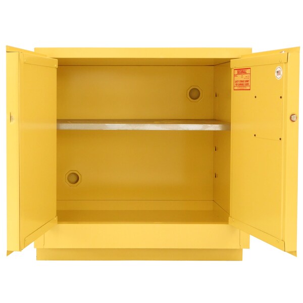 Securall Laboratory Storage Cabinet, 24 Gallon, 1 Shelves, 35 in W x 36 in H x 22 in D, White L124 - main