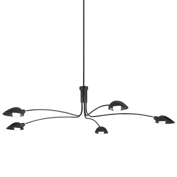 Troy Lighting Leo 5 Light Chandelier 84 In. Soft Black F7815-SBK - main
