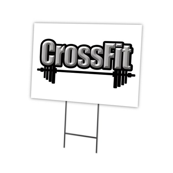 Signmission Crossfit Yard Sign & Stake outdoor plastic coroplast window, C-1216 Crossfit C-1216 Crossfit - main