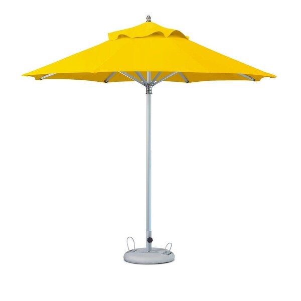 Homeroots 10ft Yellow Polyester Round Market Patio Umbrella 491975 - main