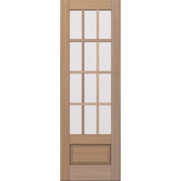 Doornmore G7512, 33.75" x 98" ( 32" Door) Left Hand, Mahogany SDL 12 Lite 3/4 Lite Exterior Door G7512-SW-3296_1_LI - main