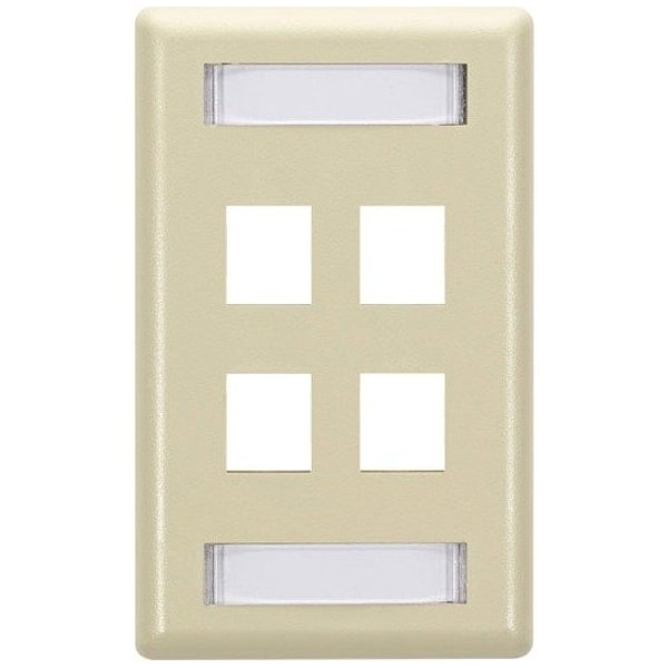Black Box Gigastation2 Wallplate, 4-Port Single-Ga WPT472 - main