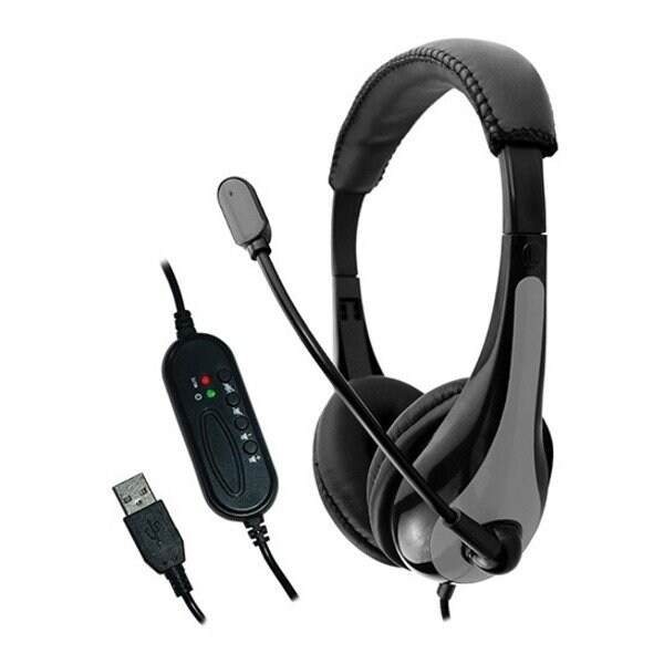 Ergoguys AVID AE-39 USB HEADSET WITH MIC & INLINE CONTROLS, GRAY 2AE39GRYUSB32 - main