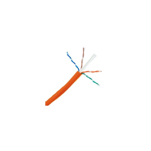 Cable Wholesale Bulk Cat6 Orange Ethernet Cable, Solid, UTP (Unshielded Twisted Pair), Inwall Rated(CM), POE 10X8-031TH - main