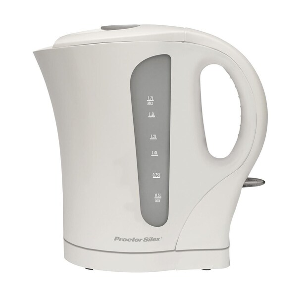 Proctor-Silex 1.7 Liter Plastic Cordless Electric Kettle in White K4090 - main
