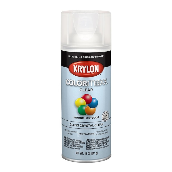 Krylon 12 Oz K05515007 Crystal Clear COLORmaxx Paint & Primer Spray Paint, Gloss K05514007 - main