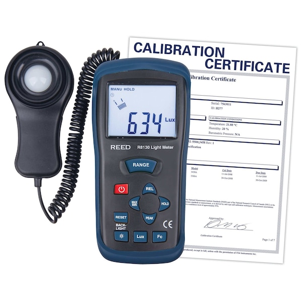 Reed Instruments Light Meter/Traceable Calibration R8130-NIST - main