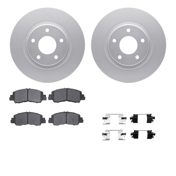 Dynamic Friction Co DFC GEOSPEC Coated Rotors with 5000 Brake Pads - Ceramic and Hardware 4512-39058 - main