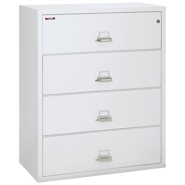Fireking 4 Drawer, 1 Hr Fire & Impact Rated, 44" Wide Lateral Arctic White 4-4422-CAW - main