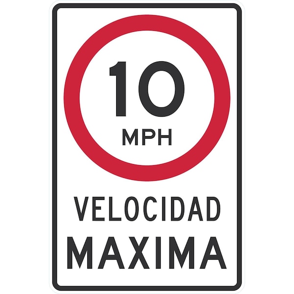 Lyle 10 Mph Velocidad Maxima, 24x36, Engineer Grade, White G-14274-EG_24x36 - main